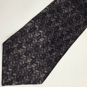 Gray & Purple Silk Neck Tie